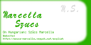 marcella szucs business card